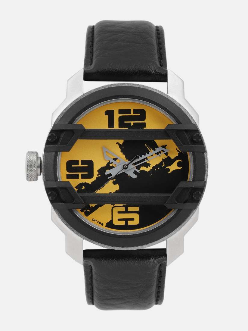 Buy Fastrack Men Yellow Black Leather Analogue Watch NK3153KL02 Watches for Men 8620731 Myntra