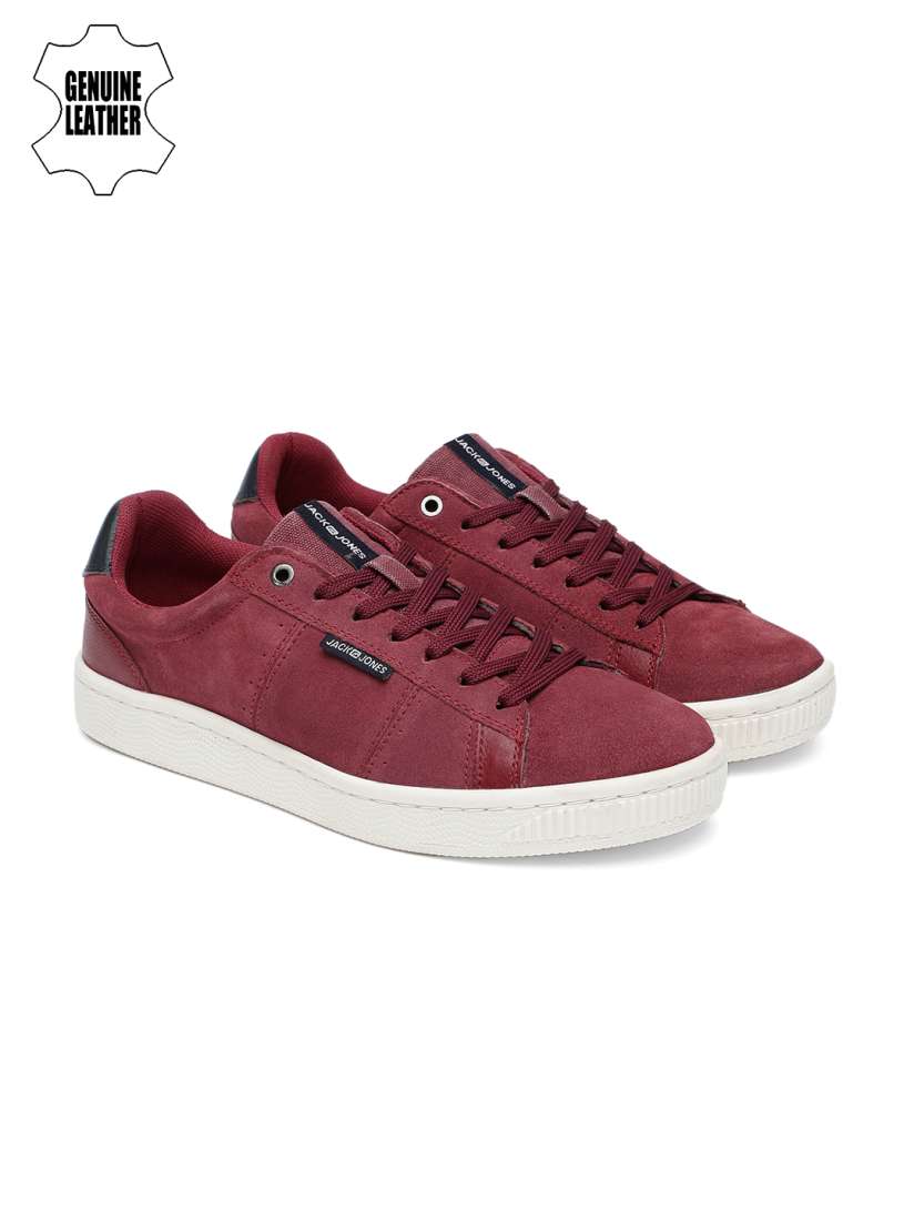 Buy Jack Jones Men Red Nubuck Sneakers Casual Shoes for Men 8642465 Myntra