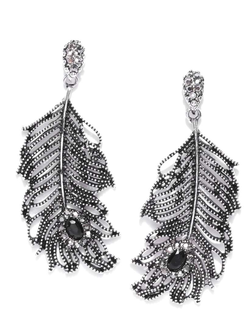 Feather earrings myntra online