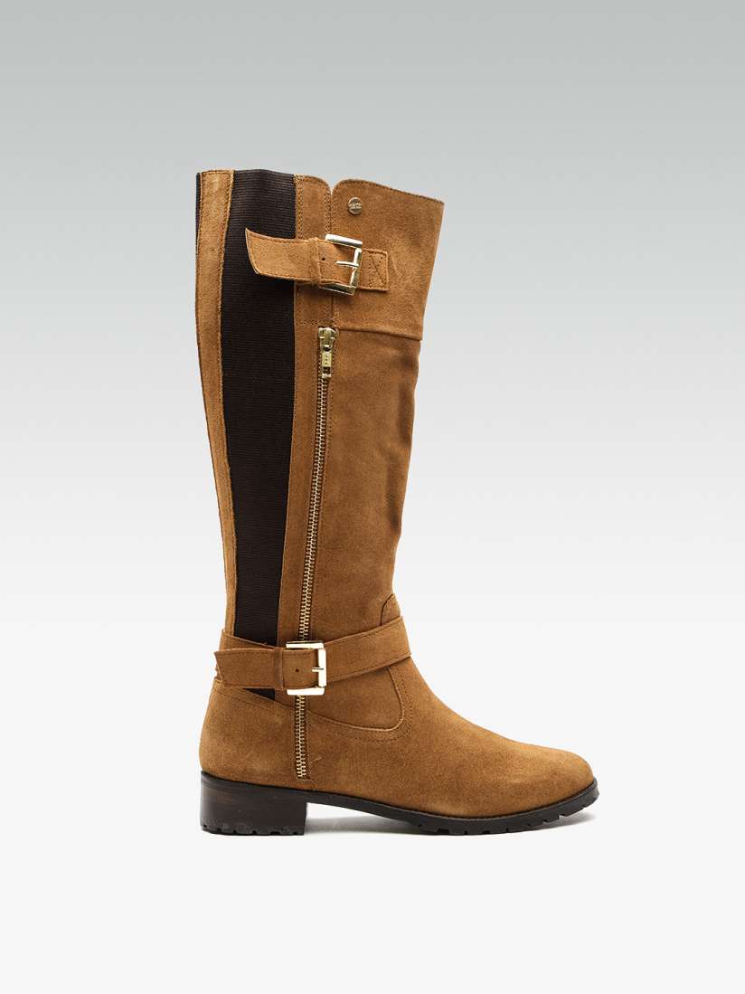 Buy Carlton London Women Brown Leather High Top Flat Boots Boots for Women 8653113 Myntra