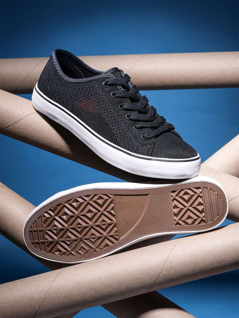 Buy Kook N Keech Men Navy Blue Woven Design Sneakers Casual Shoes for Men 8672013 Myntra