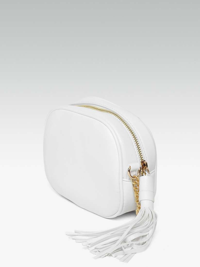 Buy DOROTHY PERKINS Off White Solid Sling Bag with Tasselled Detail Handbags for Women 8674827 Myntra