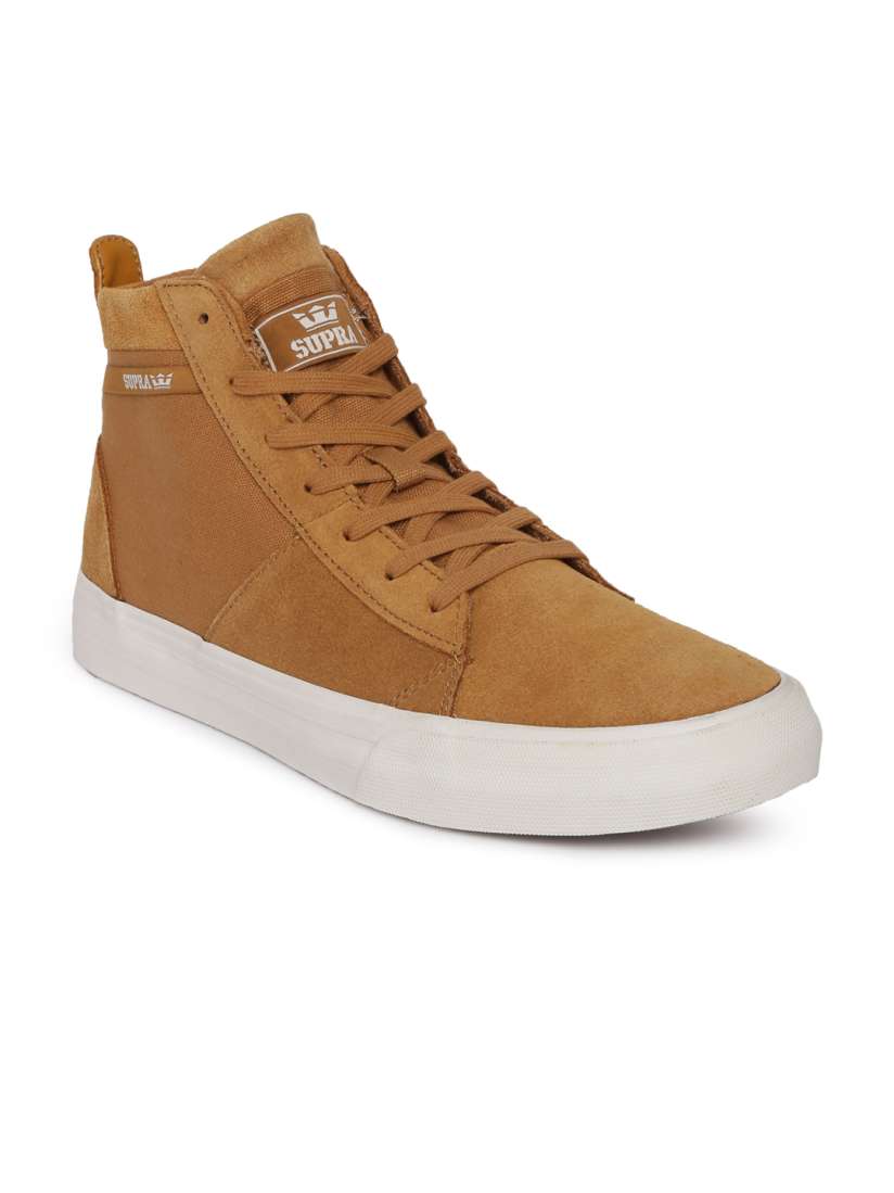 Buy Supra Men Tan Solid Stacks Mid Sneakers Casual Shoes for Men 8675213 Myntra