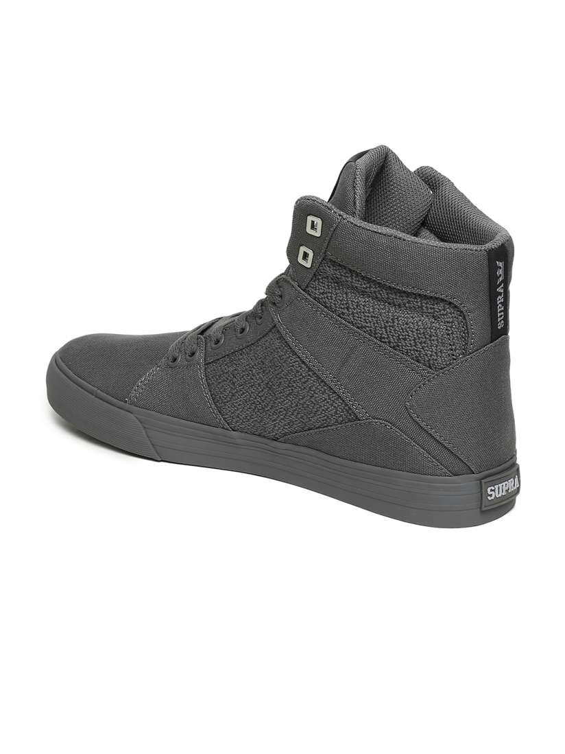 Buy Supra Men Grey Aluminium High Top Sneakers Casual Shoes for Men 8675259 Myntra