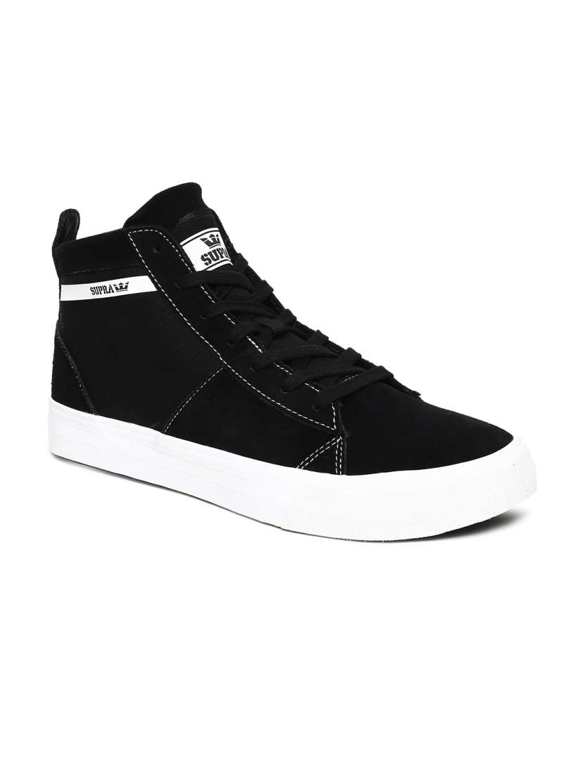 Buy Supra Men Black Solid Stacks Mid Sneakers Casual Shoes for Men 8675291 Myntra