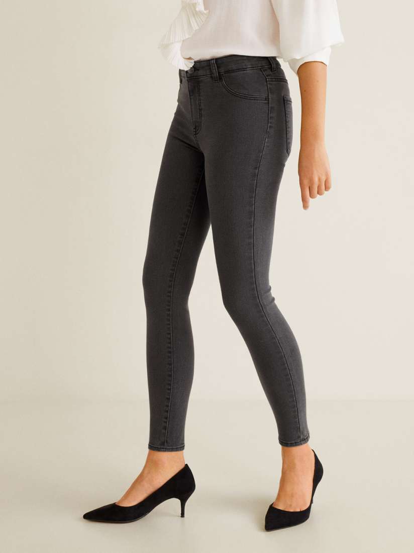 Buy MANGO Women Charcoal Grey Jane Skinny Fit Mid Rise Clean Look Stretchable Jeans Jeans for Women 8676319 Myntra