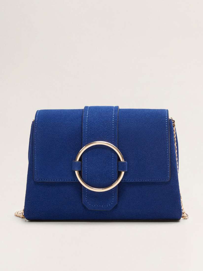 Buy MANGO Blue Leather Solid Sling Bag Handbags for Women 8703069 Myntra