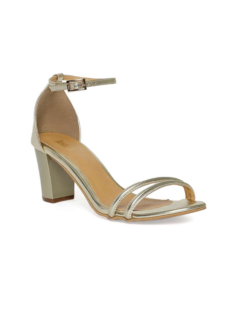 Buy Inc 5 Women Gold Toned Solid Sandals Heels for Women 8703679 Myntra