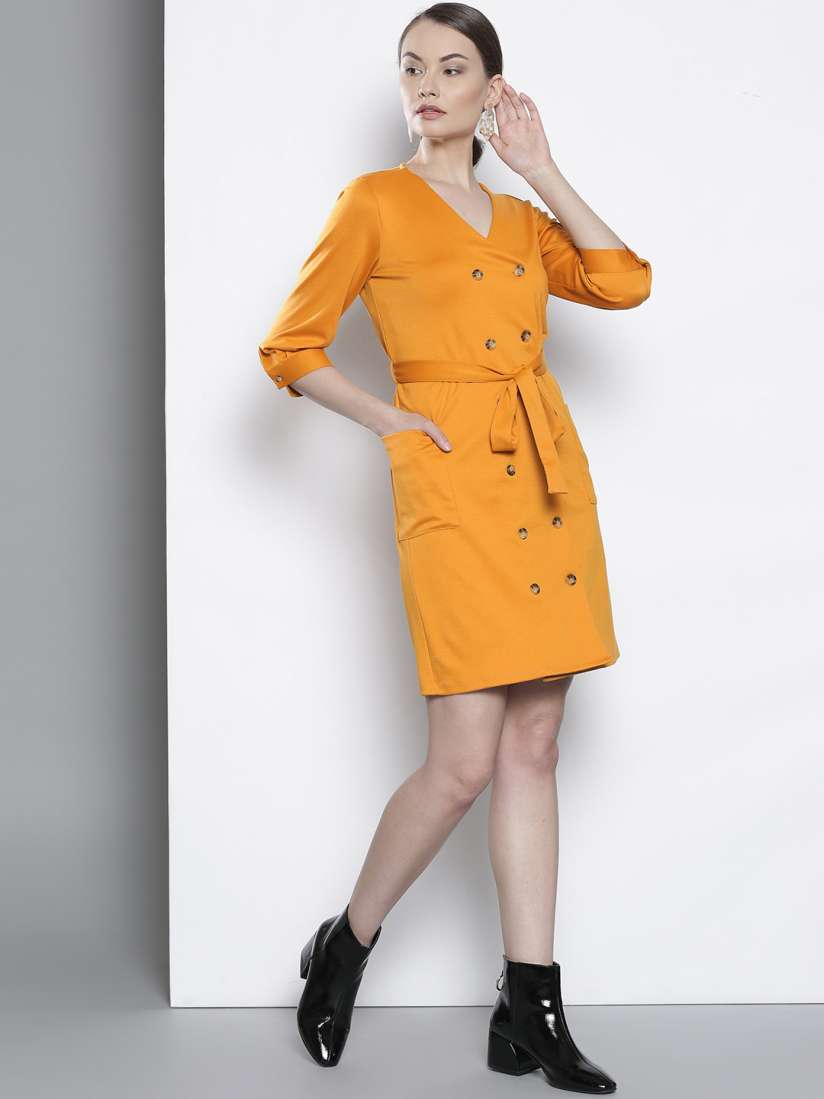 Mustard dress dorothy perkins cheap