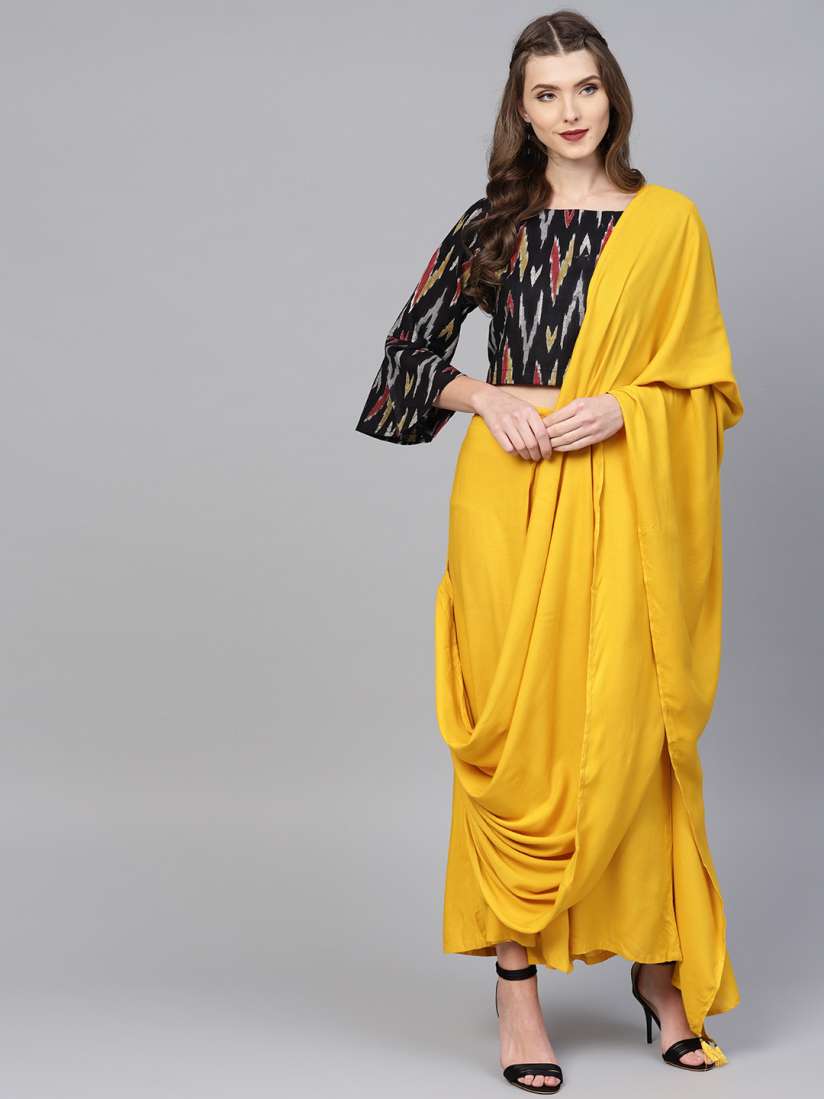 Myntra palazzo saree shop