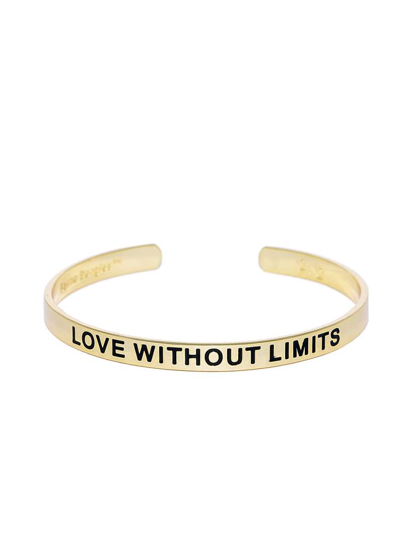 Buy Pipa Bella 18K Gold Plated Love Without Limits Karma Bangle Bracelet for Women 8739849 Myntra