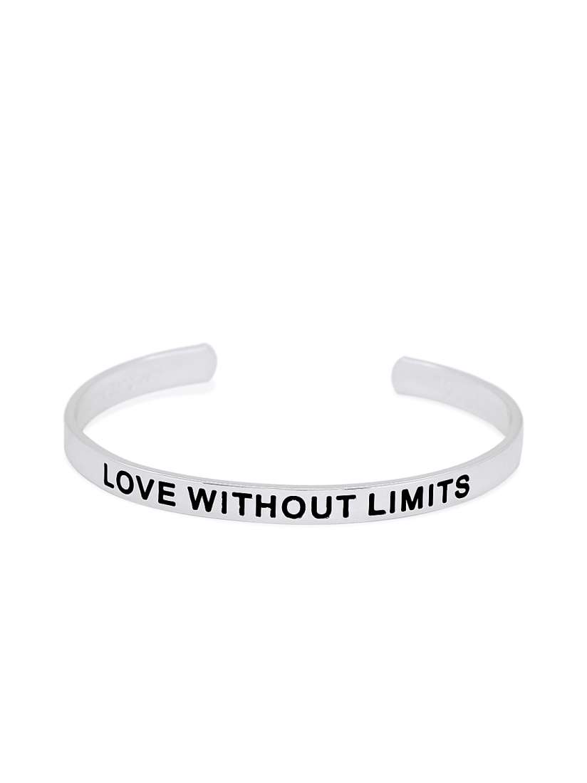 Buy Pipa Bella Silver Plated Love Without Limits Karma Bangle Bracelet for Women 8739879 Myntra