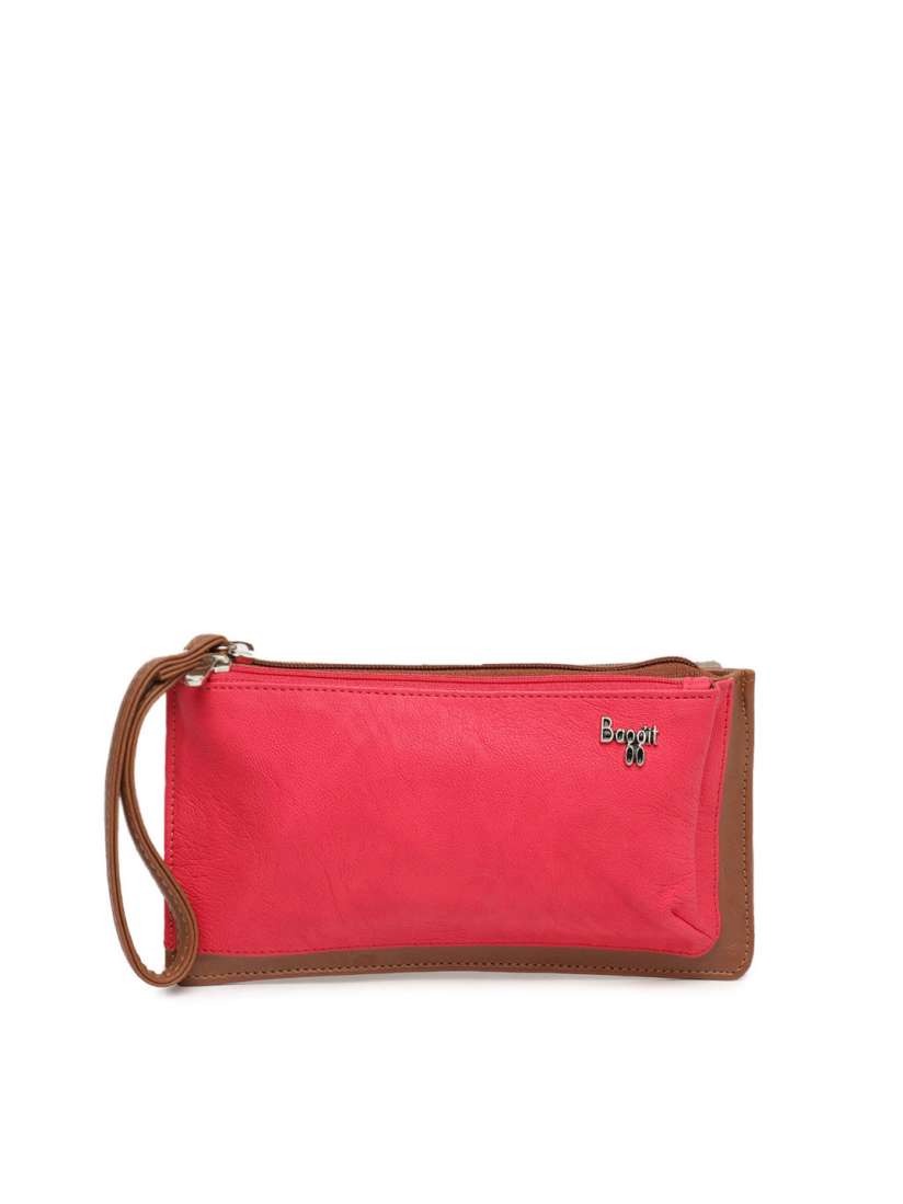 Buy Baggit Fuschia Grey Colourblocked Clutch Clutches for Women 8744485 Myntra