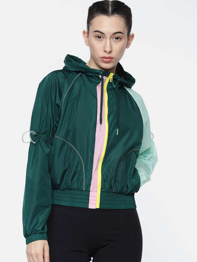 Buy Puma Women Green Printed Cosmic TZ WindCell Sporty Jacket Jackets for Women 8748909 Myntra