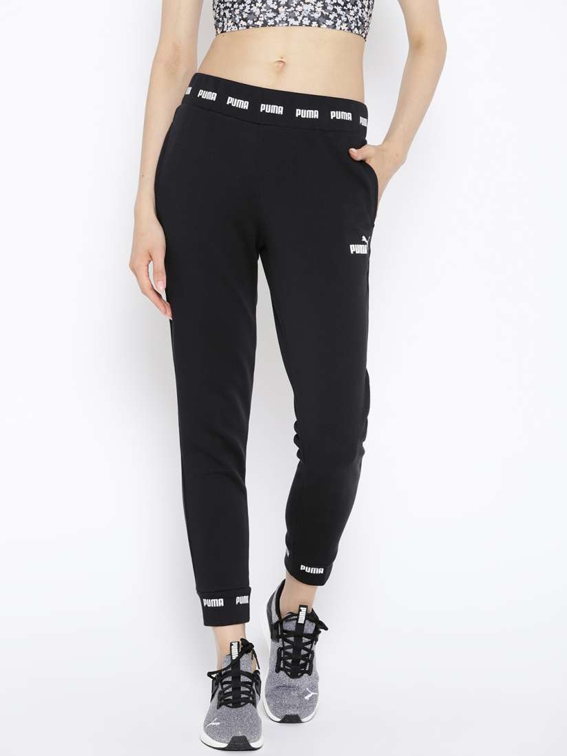 Buy Puma Women Black Solid Amplified TR CL Cropped Joggers Track Pants for Women 8750633 Myntra