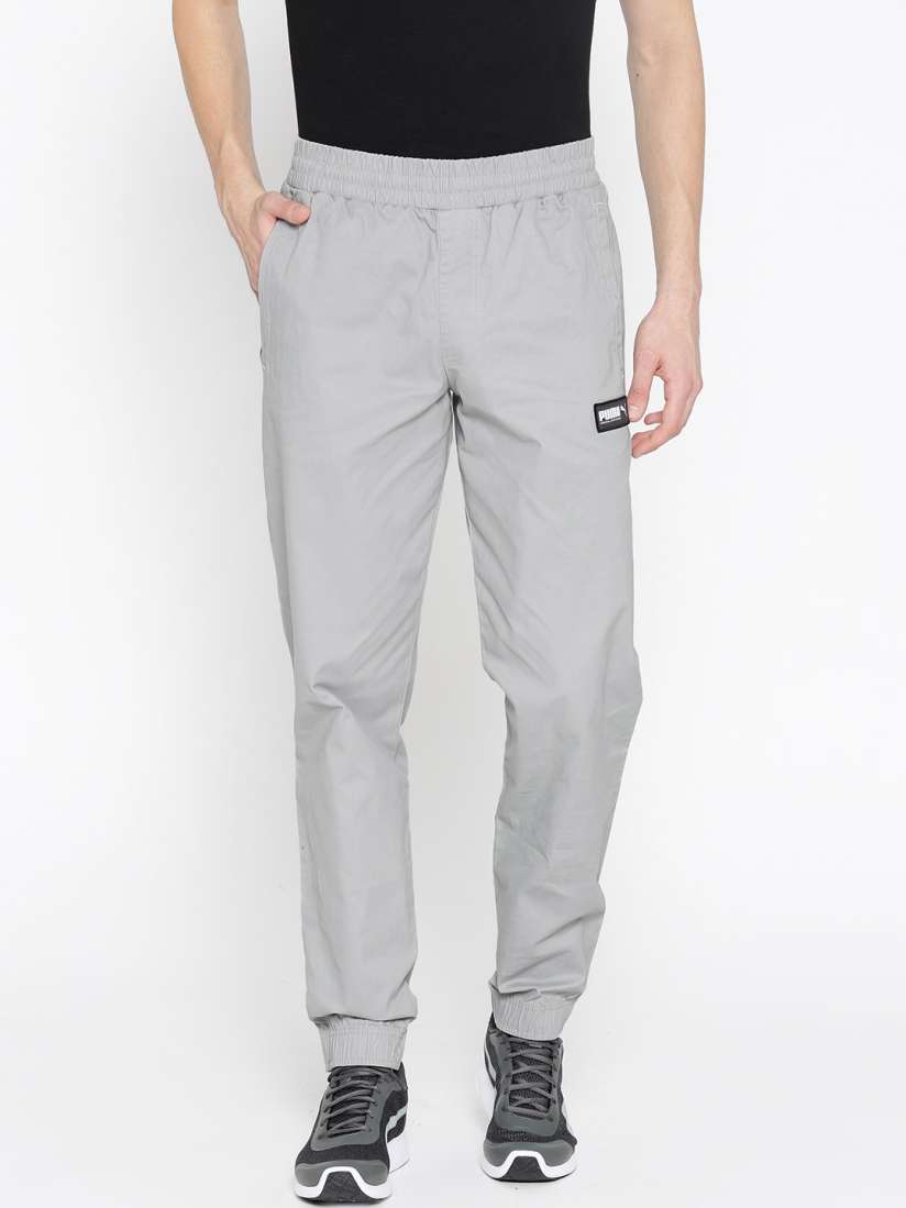 Buy Puma Men Grey Solid Fusion Joggers Track Pants for Men 8750691 Myntra