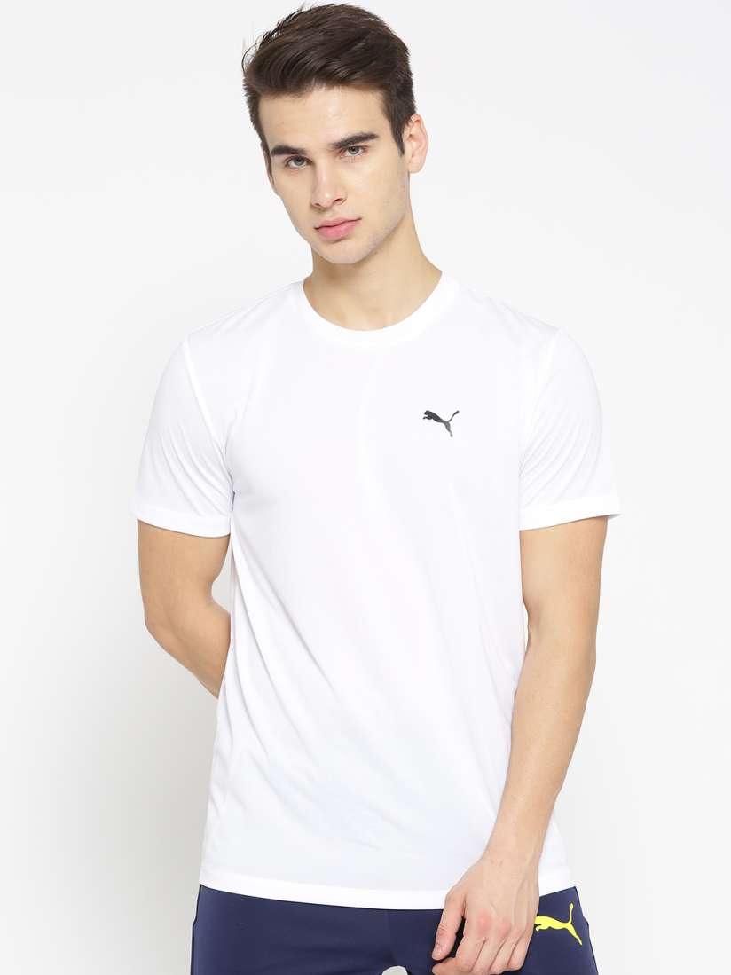 Buy Puma Men White KA Solid Round Neck T shirt Tshirts for Men 8752639 Myntra