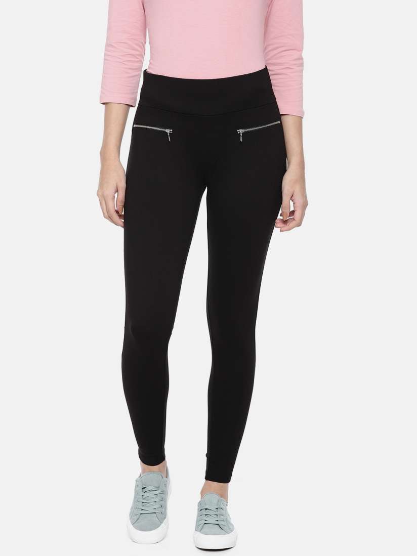 Buy People Women Black Treggings Jeggings for Women 8758653 Myntra