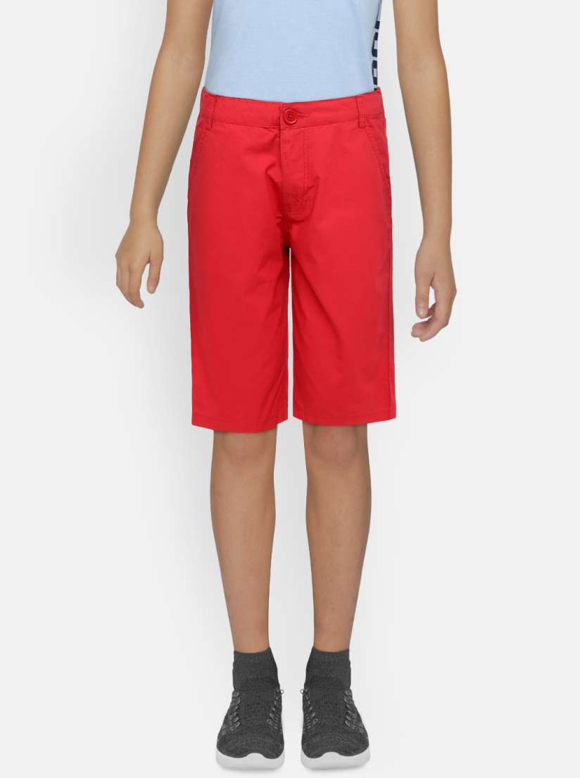 Buy 612 league Boys Red Solid Regular Fit Three Quarter Shorts Shorts for Boys 8763061 Myntra