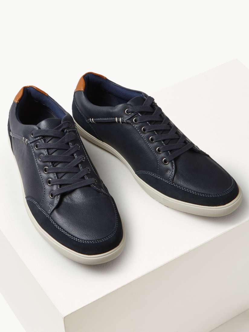 Buy Marks Spencer Men Navy Blue Leather Sneakers Casual Shoes for Men 8772829 Myntra