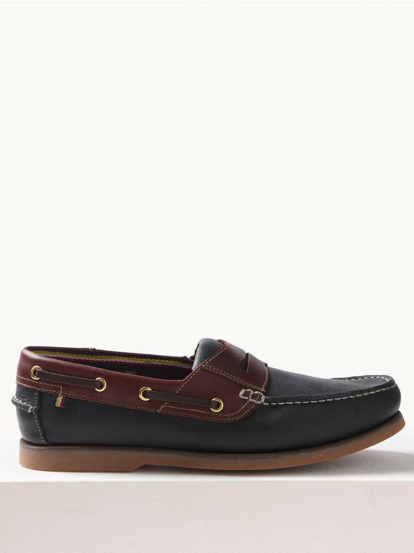 Buy Marks Spencer Men Navy Blue Leather Boat Shoes Casual Shoes for Men 8772831 Myntra