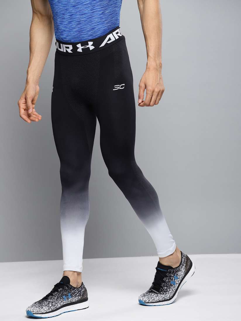 Buy UNDER ARMOUR Stephen Curry 30 Men Black White Ombre Dyed Seamless Basketball Tights Tights for Men 8774421 Myntra
