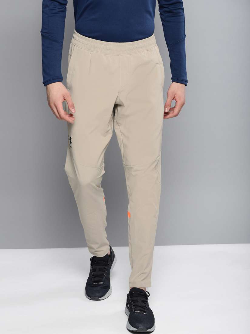Buy UNDER ARMOUR Men Beige Storm Cyclone Solid Trackpants Track Pants for Men 8774423 Myntra