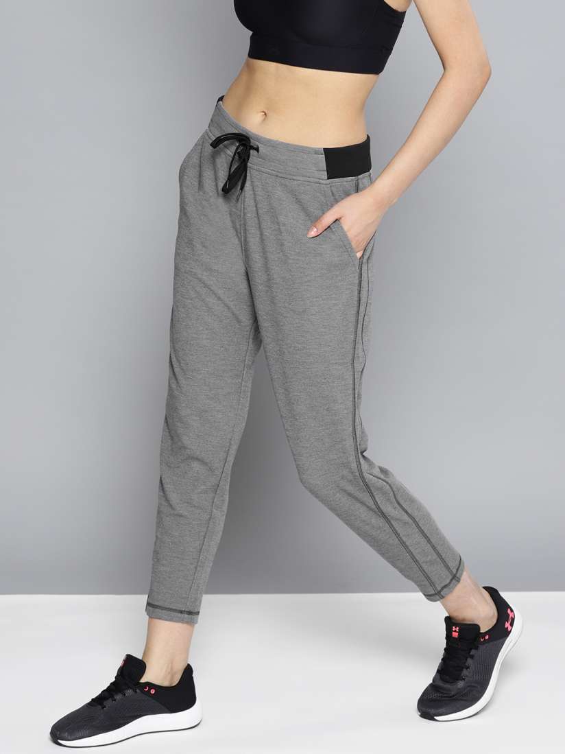 Buy UNDER ARMOUR Women Grey Solid Threadborne Train Cropped Trackpants Track Pants for Women 8774463 Myntra