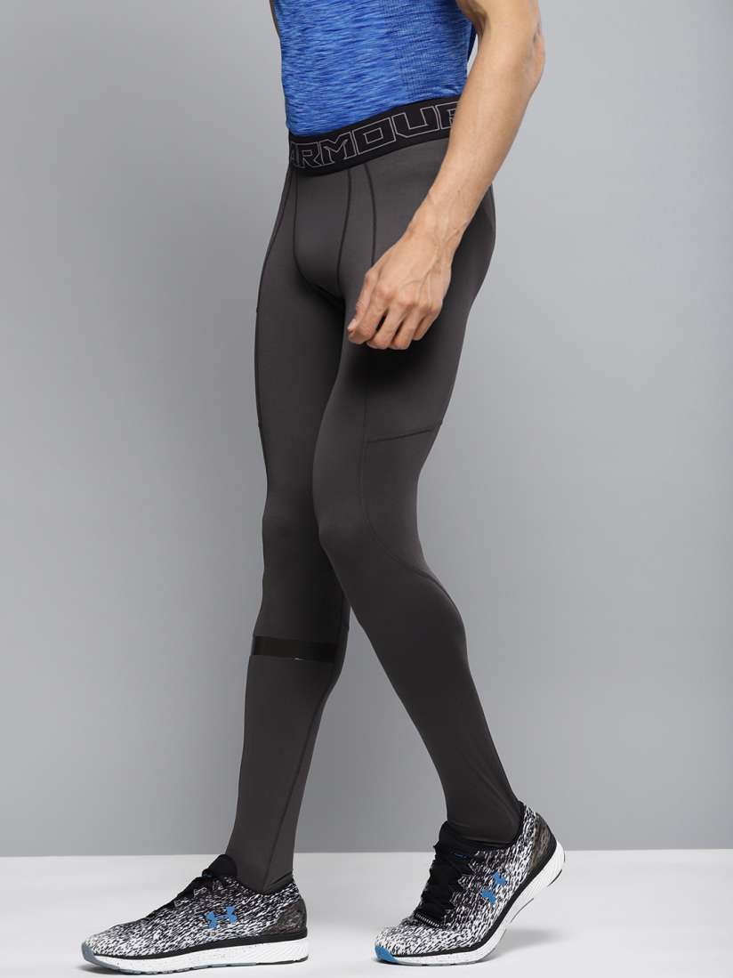Buy UNDER ARMOUR Men Charcoal Grey Solid Storm Cyclone Cold Gear Tights Tights for Men 8774647 Myntra