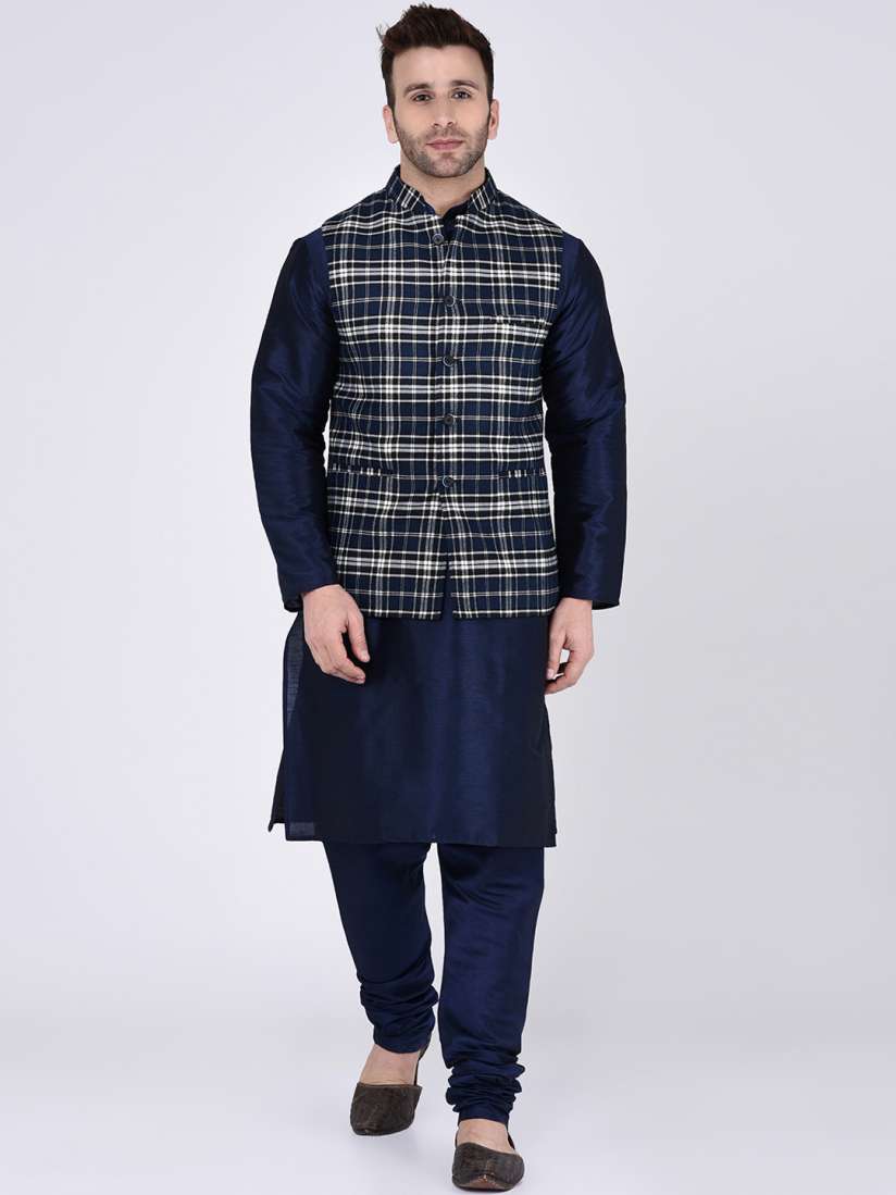 Kurta pajama with jacket myntra 2025