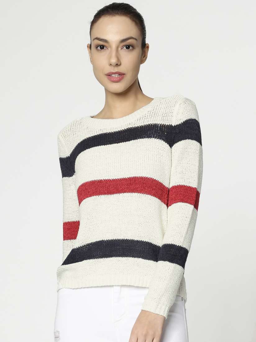 Red and white striped sweater womens store