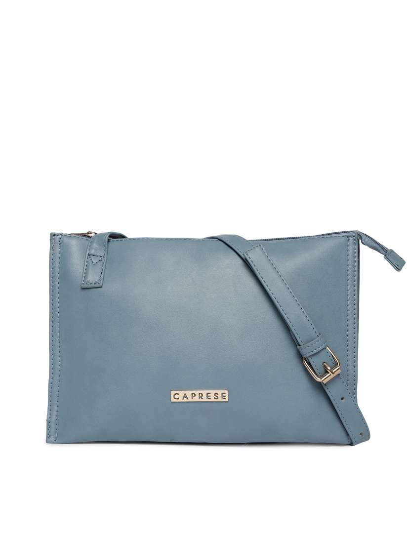 Caprese blue solid sling bag deals