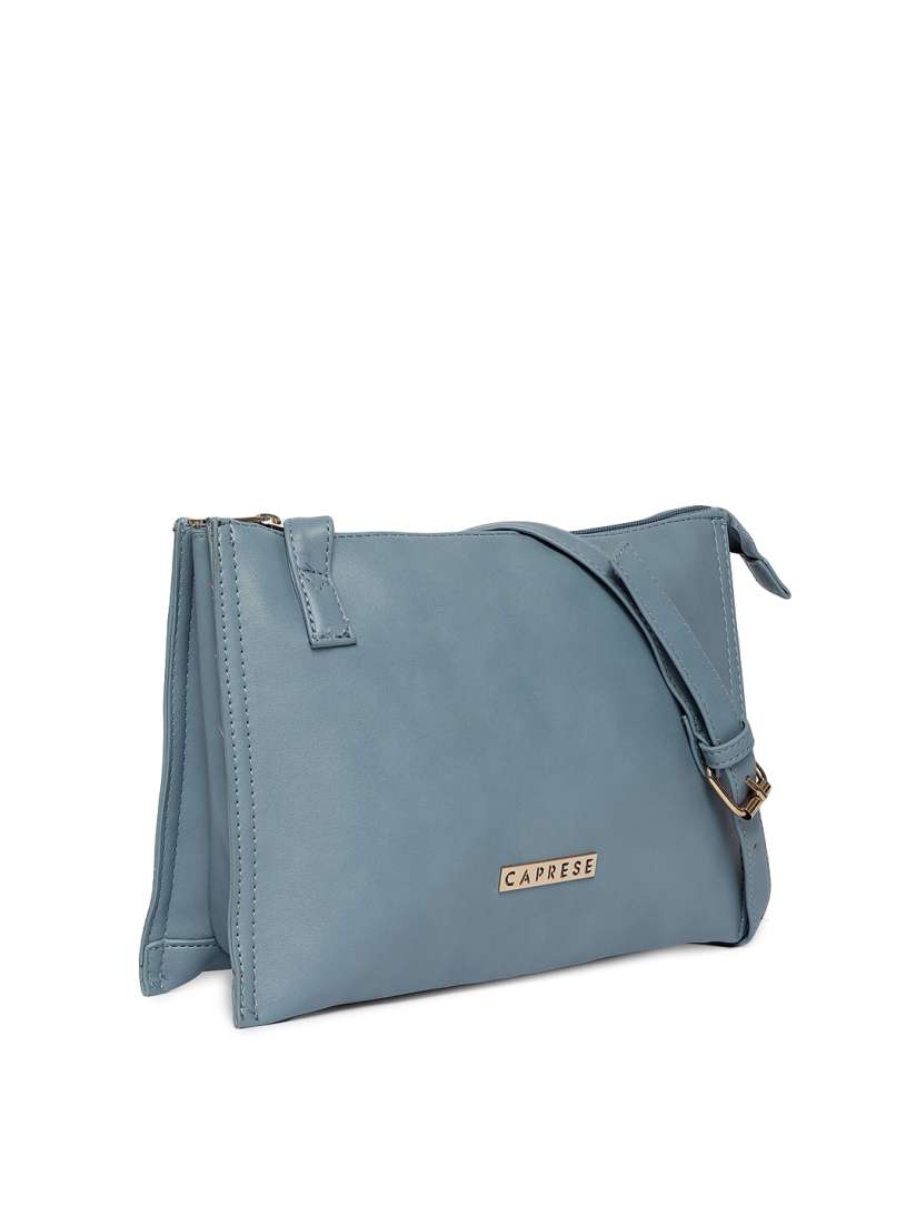 Caprese blue solid sling bag clearance