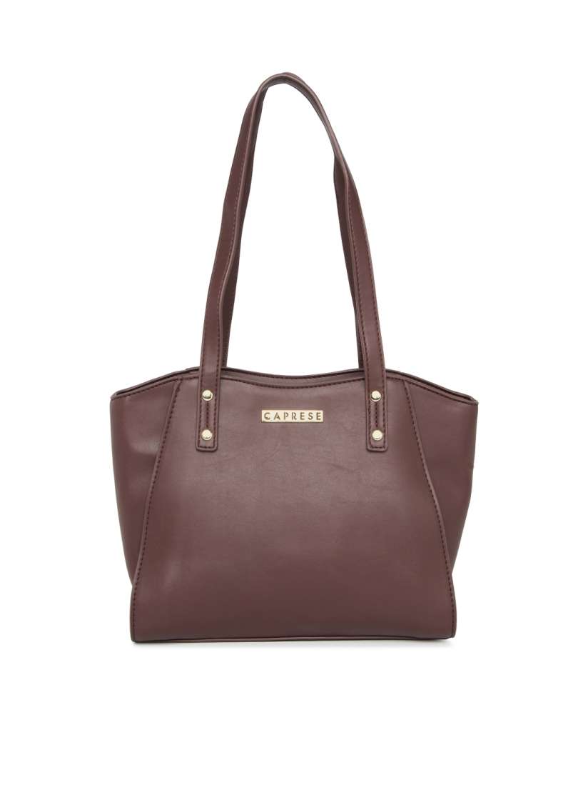 Buy Caprese Burgundy Solid Shoulder Bag Handbags for Women 8789545 Myntra