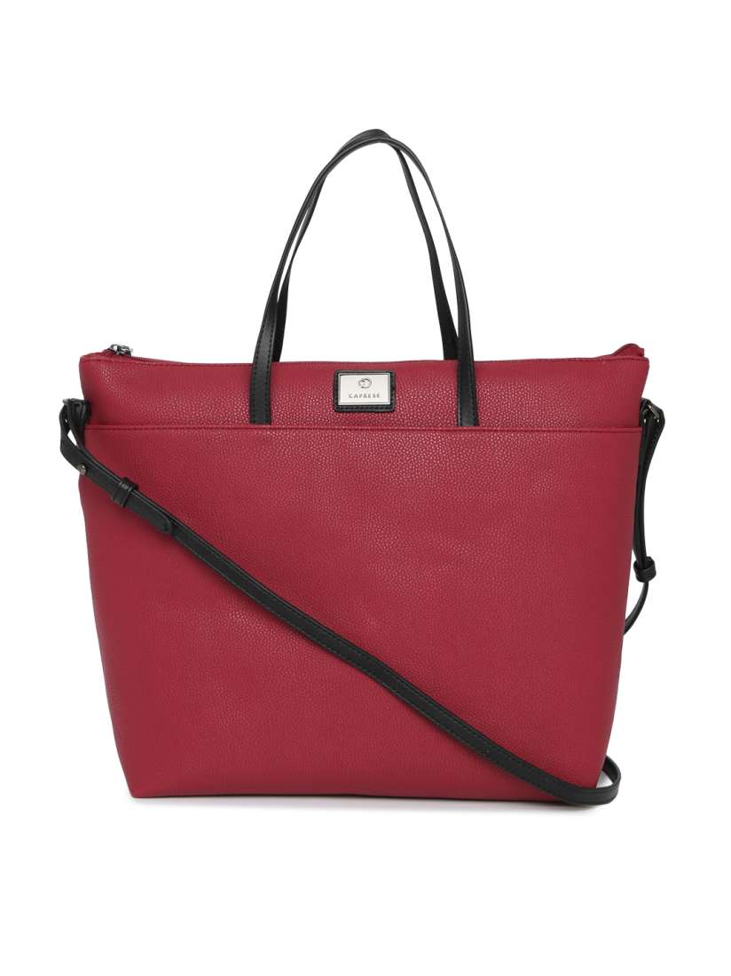 Buy Caprese Maroon Solid Handheld Bag Handbags for Women 8789587 Myntra