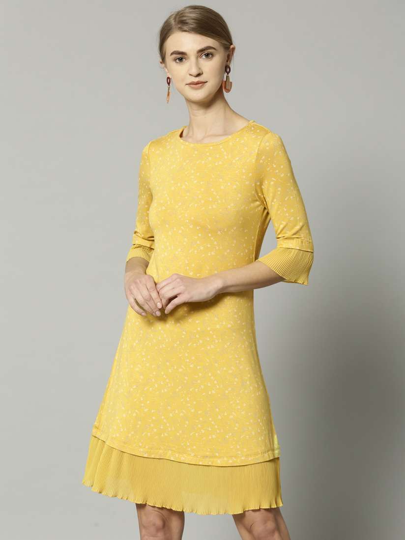 Marks and spencer mustard dress cheap