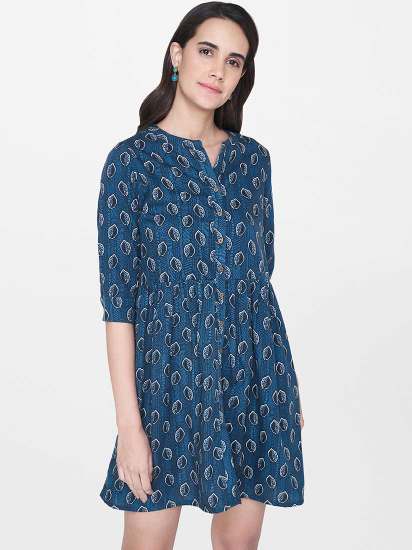 Global desi blue dress top