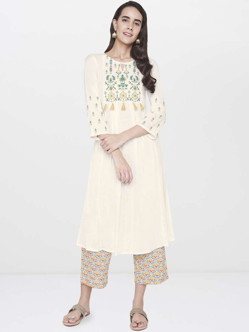 Global desi off white kurta cheap