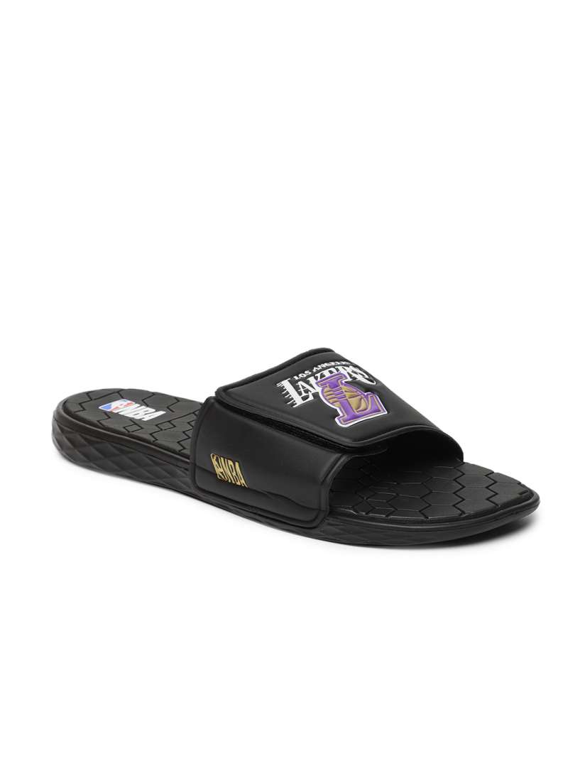 Buy NBA Men Black White Los Angeles Lakers Printed Sliders Flip Flops for Men 8795571 Myntra