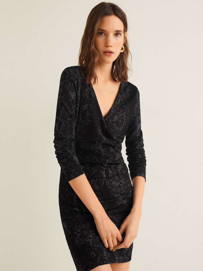 Mango snakeskin dress new arrivals
