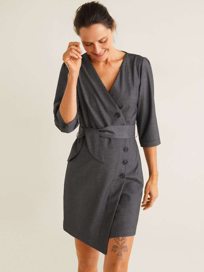 Mango wrap dress best sale