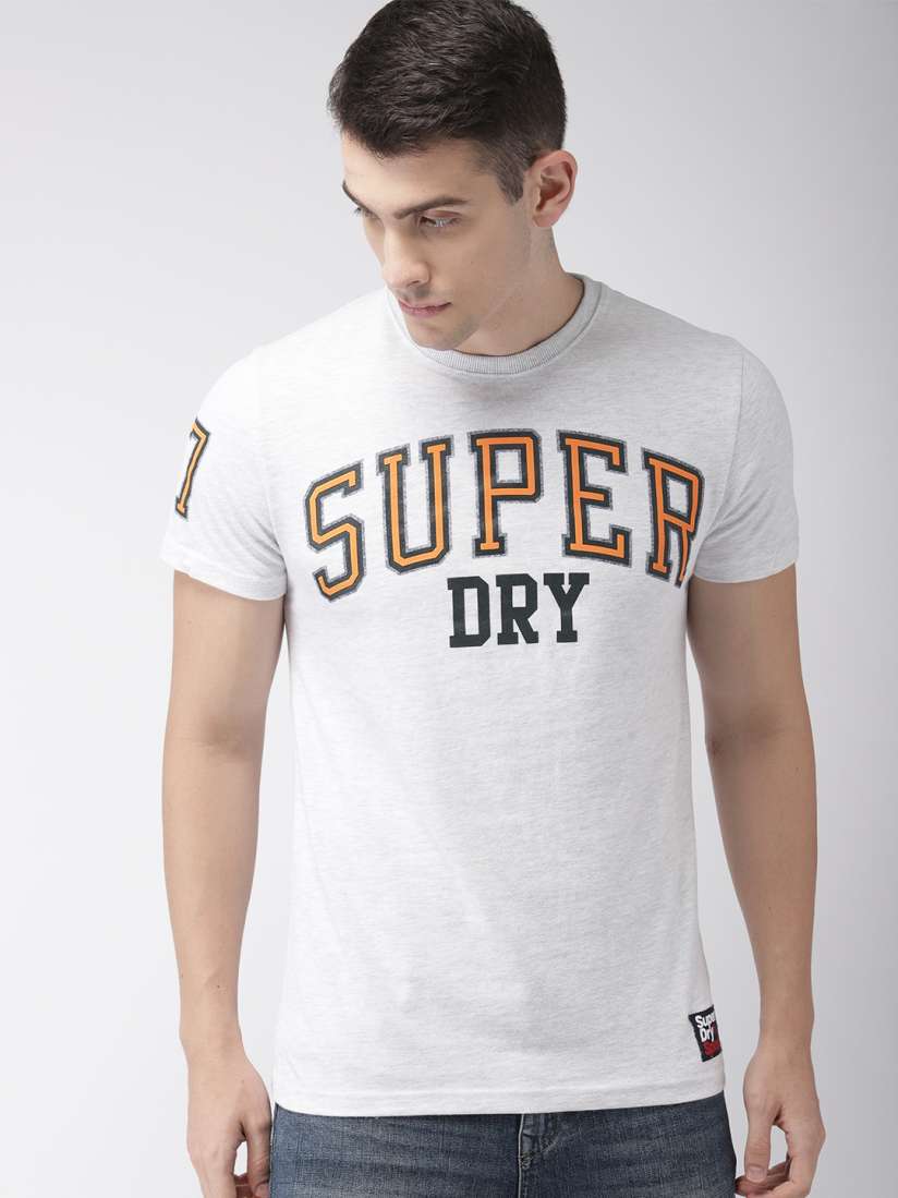 Buy Superdry Men White Slim Fit Printed Round Neck T shirt Tshirts for Men 8800629 Myntra
