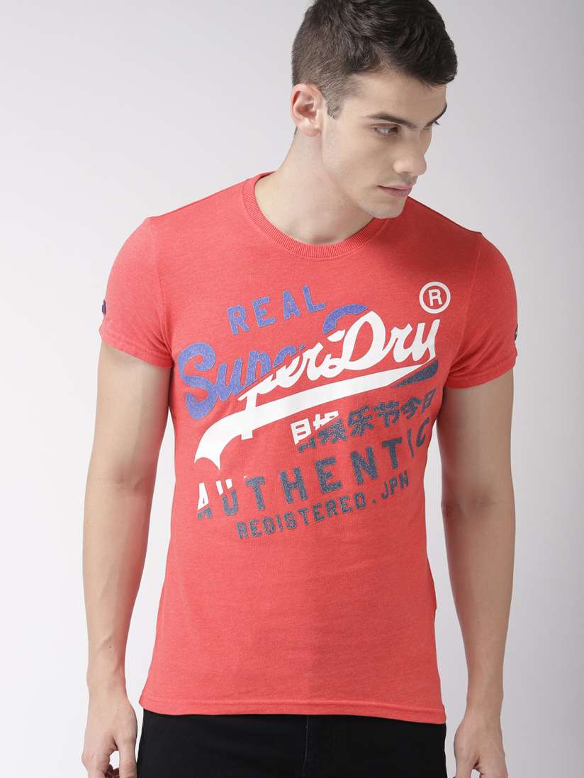 Buy Superdry Men Red Printed Round Neck T shirt Tshirts for Men 8800631 Myntra