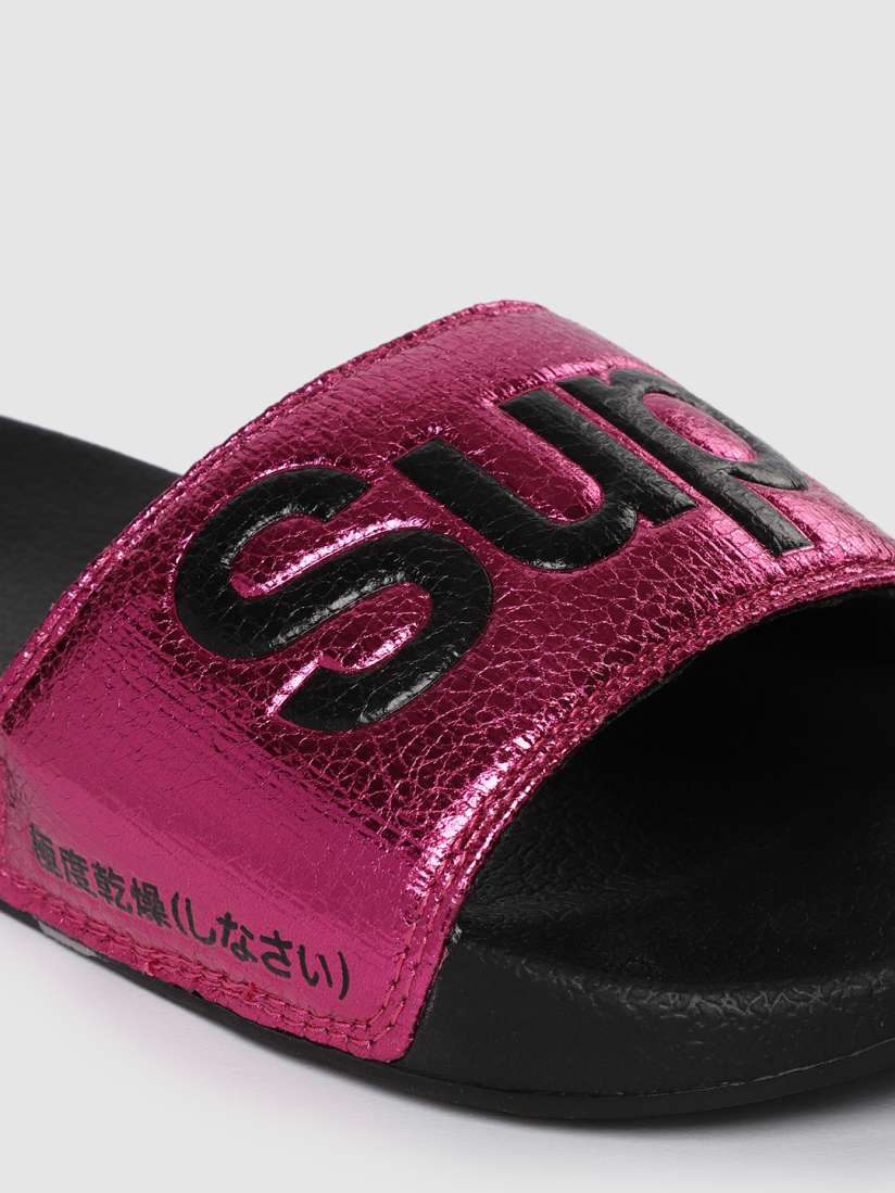 Superdry pink sliders sales