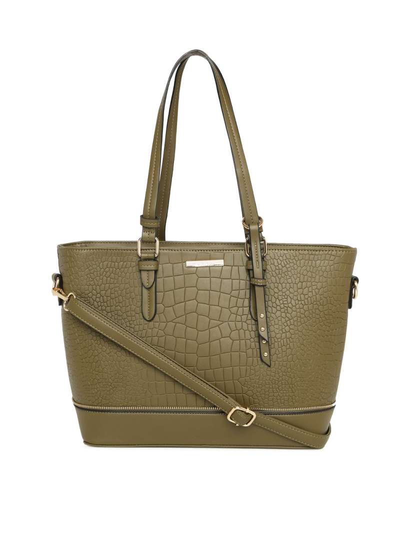 Buy CERIZ Olive Green Textured Shoulder Bag Handbags for Women 8803333 Myntra