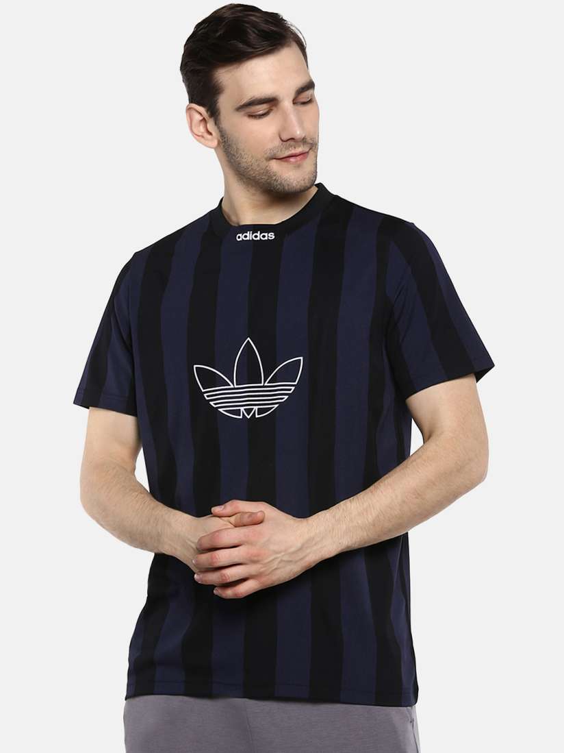 Buy ADIDAS Originals Men Black Navy ES PLY Striped Jersey Tshirts for Men 8809819 Myntra