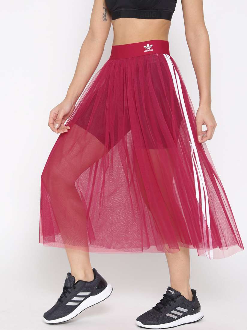 Pink adidas tulle skirt top