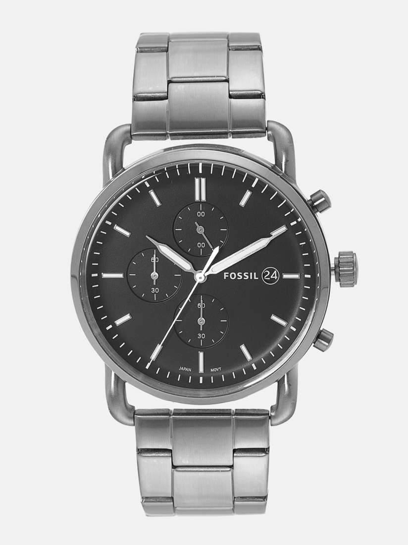 Fossil black chain watch new arrivals