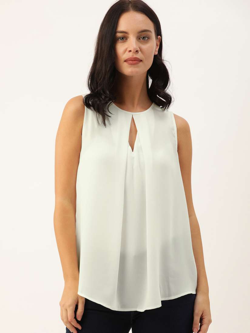 Buy FOREVER 21 Women White Solid Top Tops for Women 8821341 Myntra