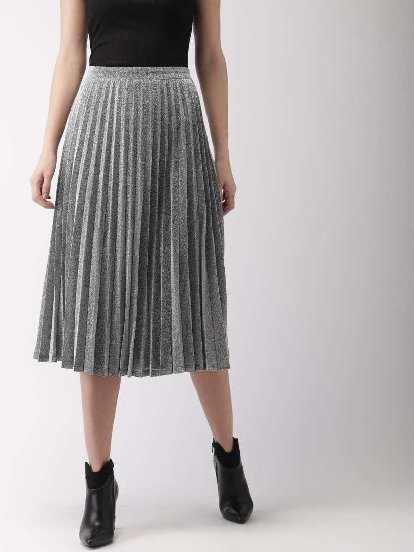 Forever new silver pleated skirt hot sale